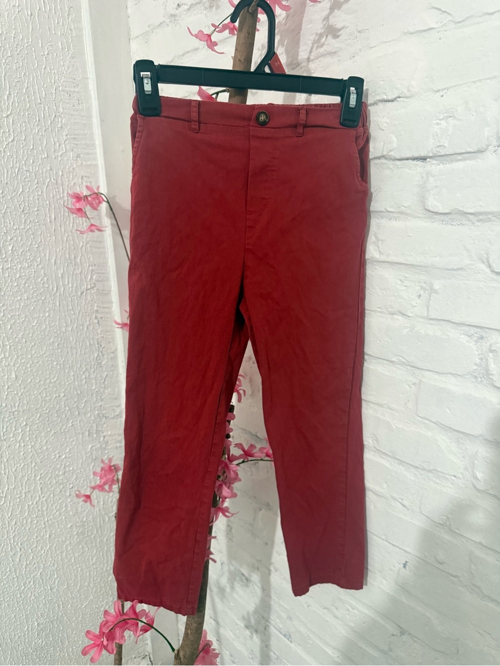 SHEIN Red Kids Chinos